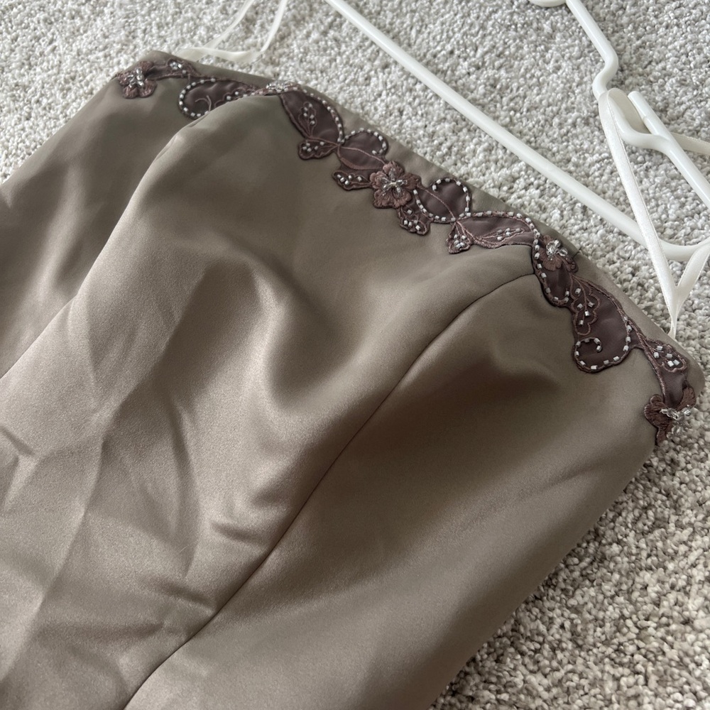 NW Eden Maids Gown Size 8 Strapless Dress Bridesmaid Prom Formal Stone B551